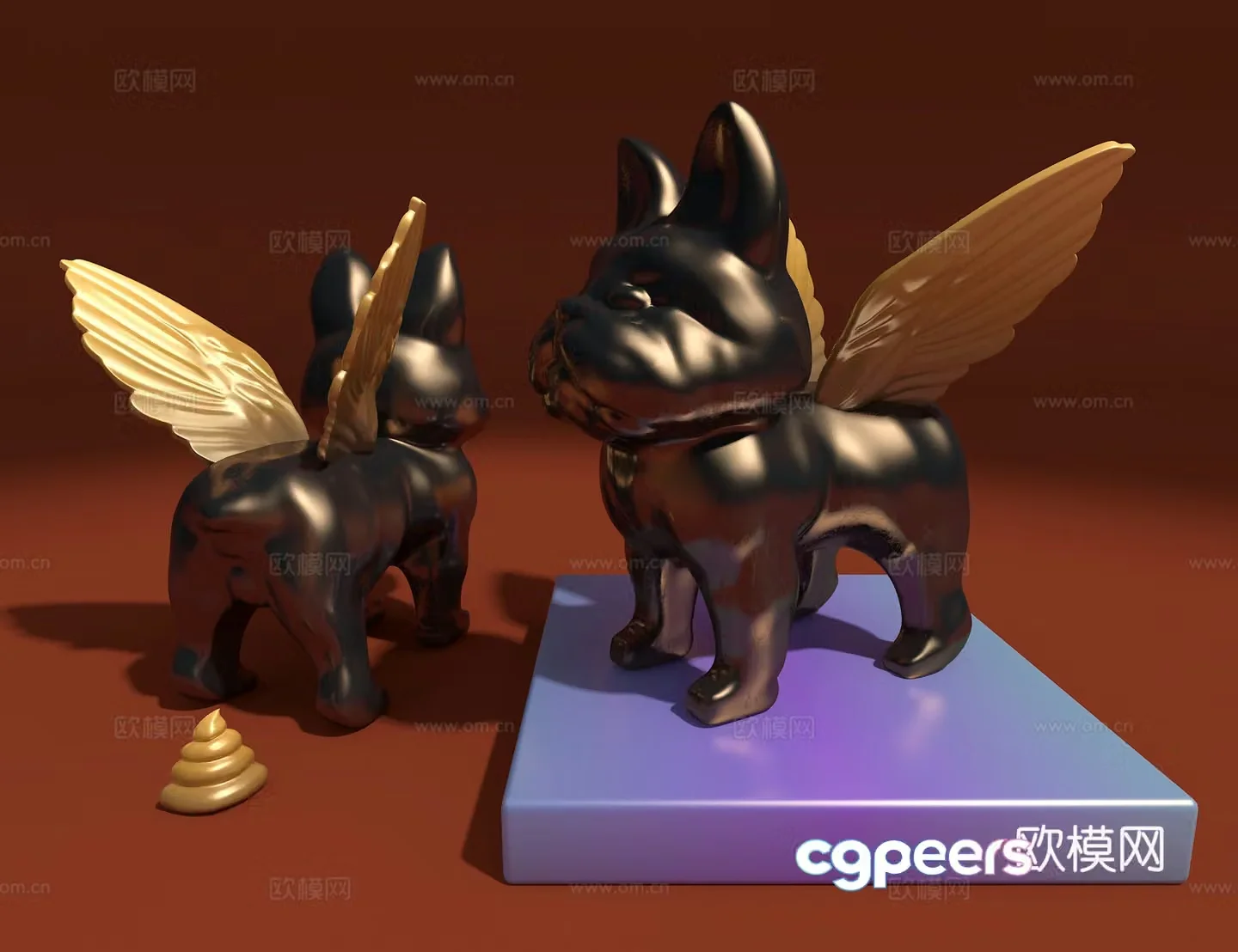 Flying Dog 3d model