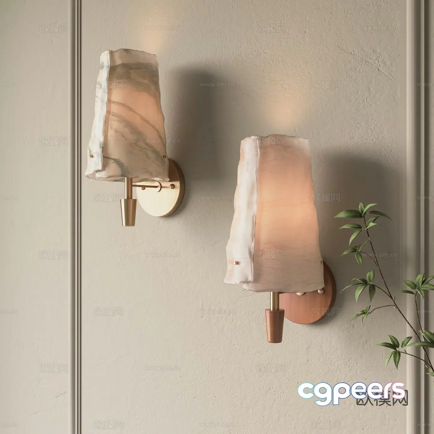 Modern medieval wall lamp 3d model