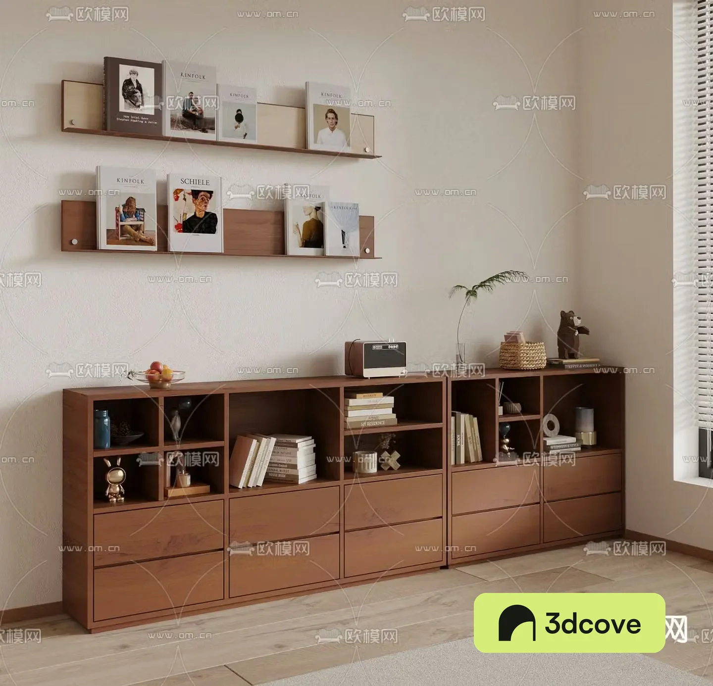 Medieval style bookcase bookshelf low cabinet