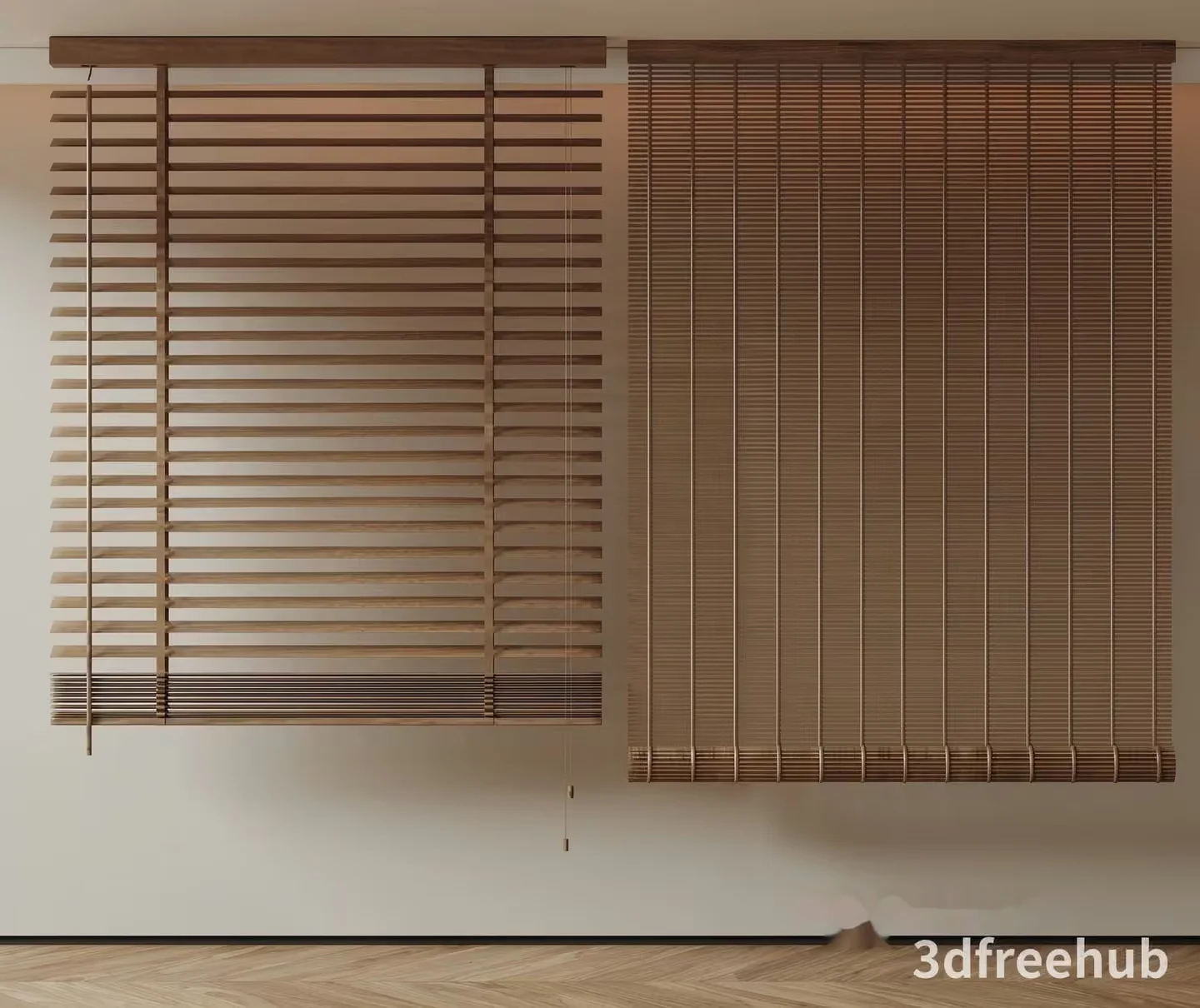 Wooden Blinds 3D Model – 19379 – VRAY Render