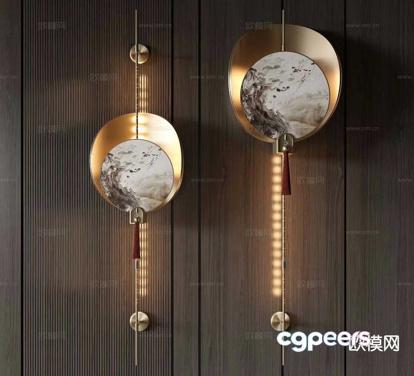 New Chinese wall light 3D model