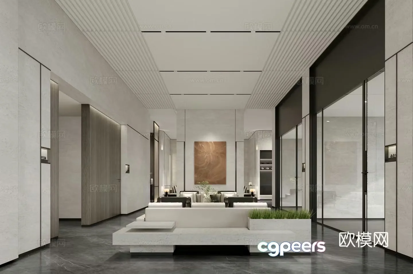 Modern sales office 3D model