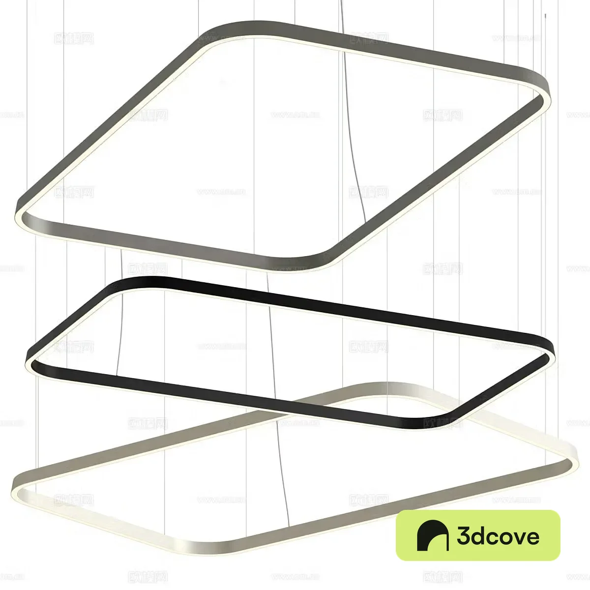 Modern minimalist linear decorative chandeliers