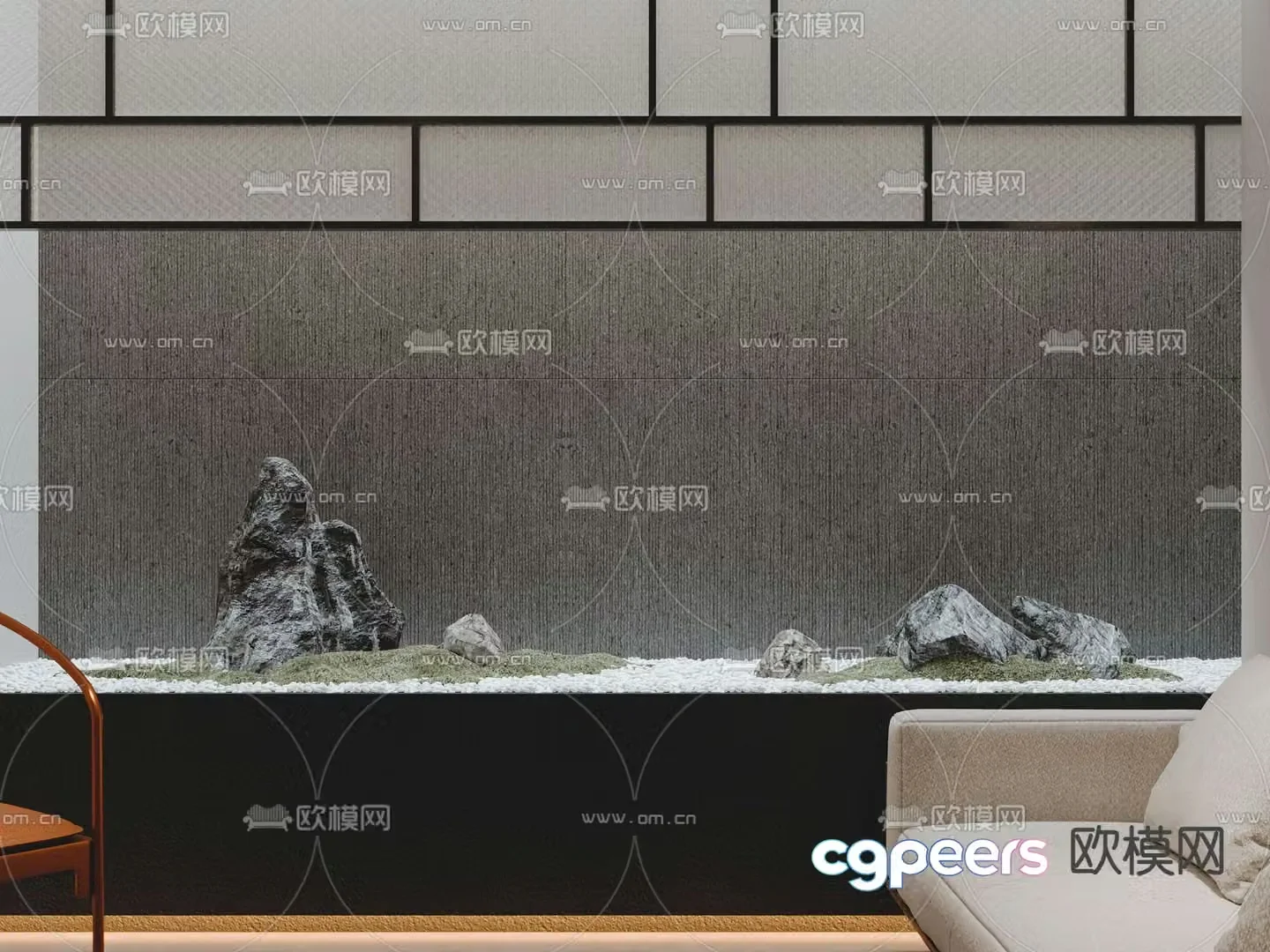 Indoor landscape landscaping courtyard sketch 3d model