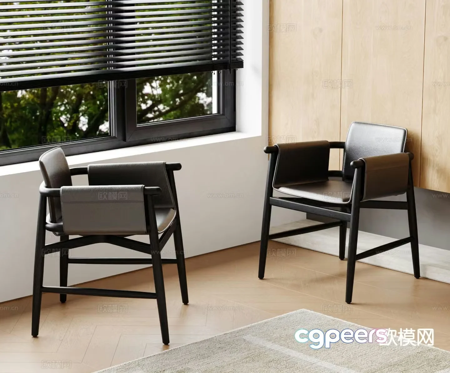 Italian chair dining chair 3d model