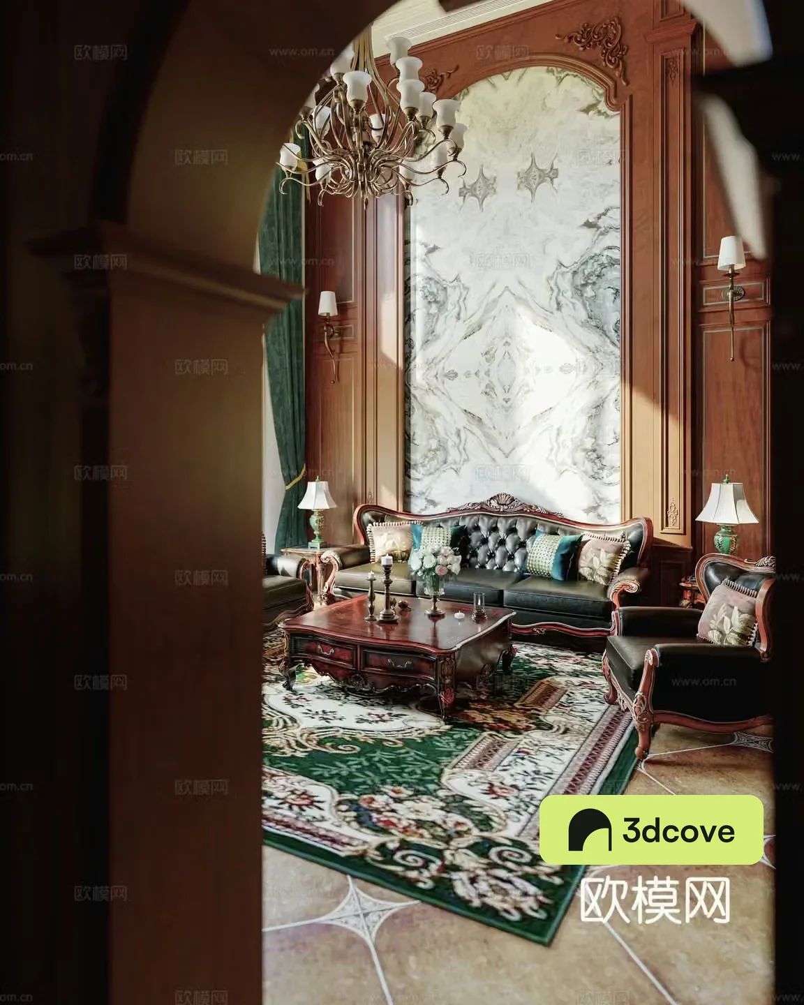 American duplex living room