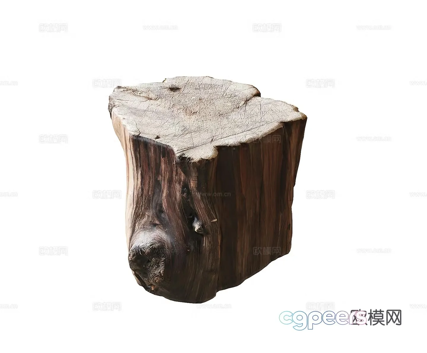 Modern stool wooden stool 3d model