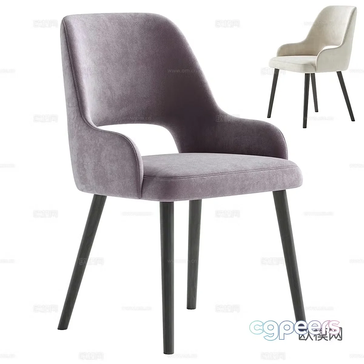 Modern Italian fabric single chair 3d model