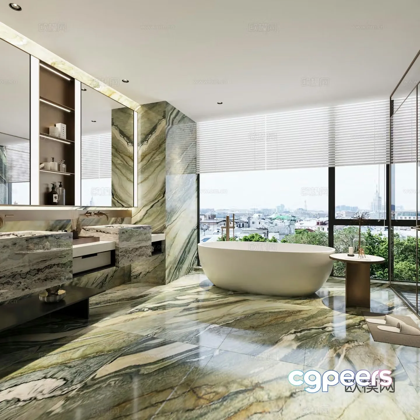 Modern bathroom bathroom 3d model