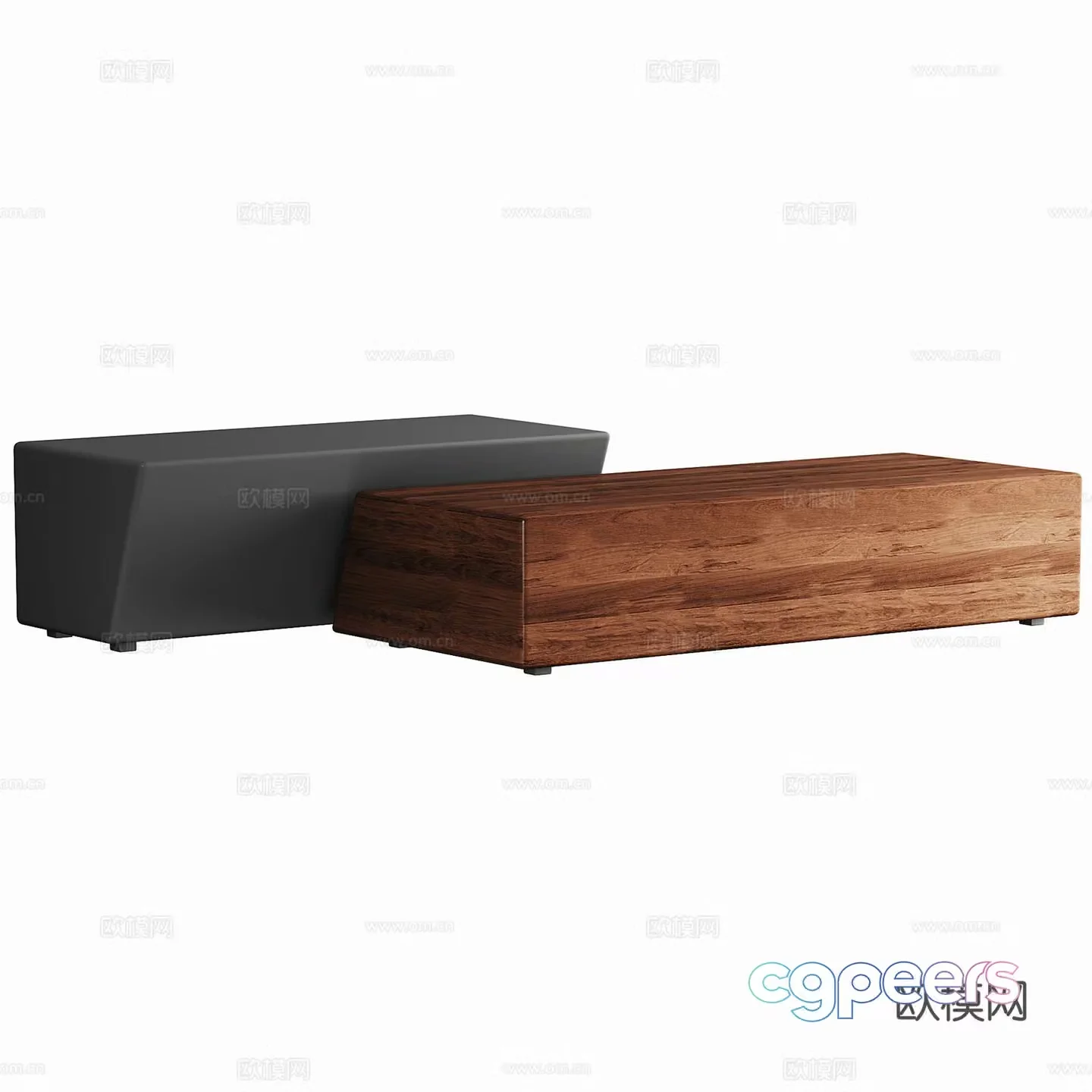 Modern living room sofa coffee table combination coffee table 3D model