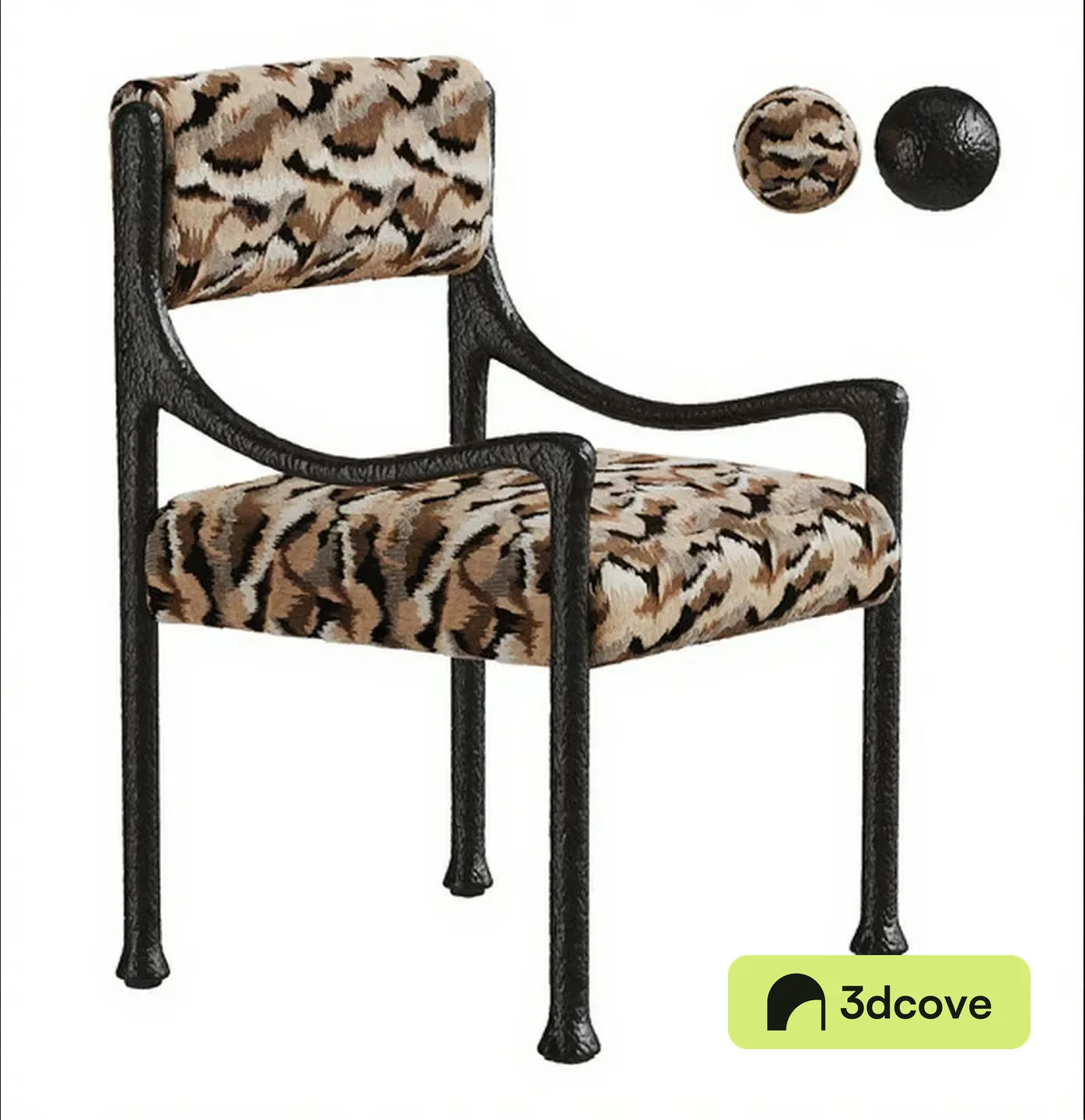 A Black And Tan Chair