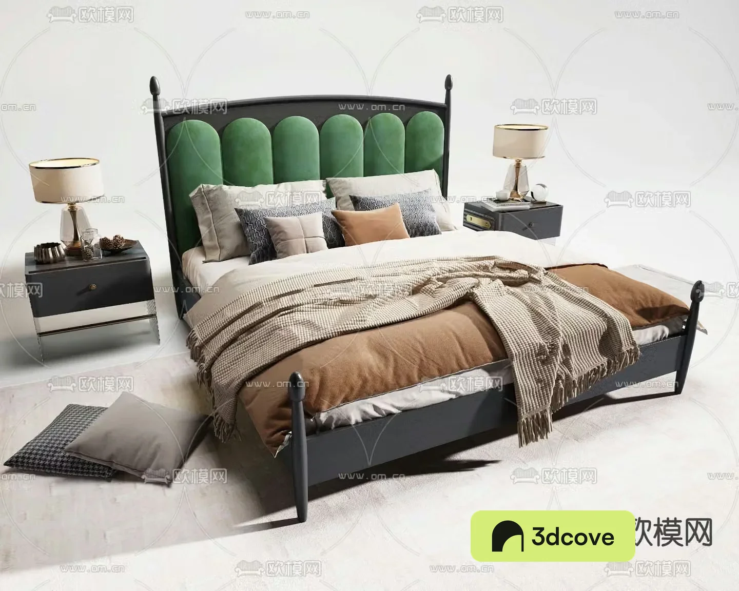 French double bed