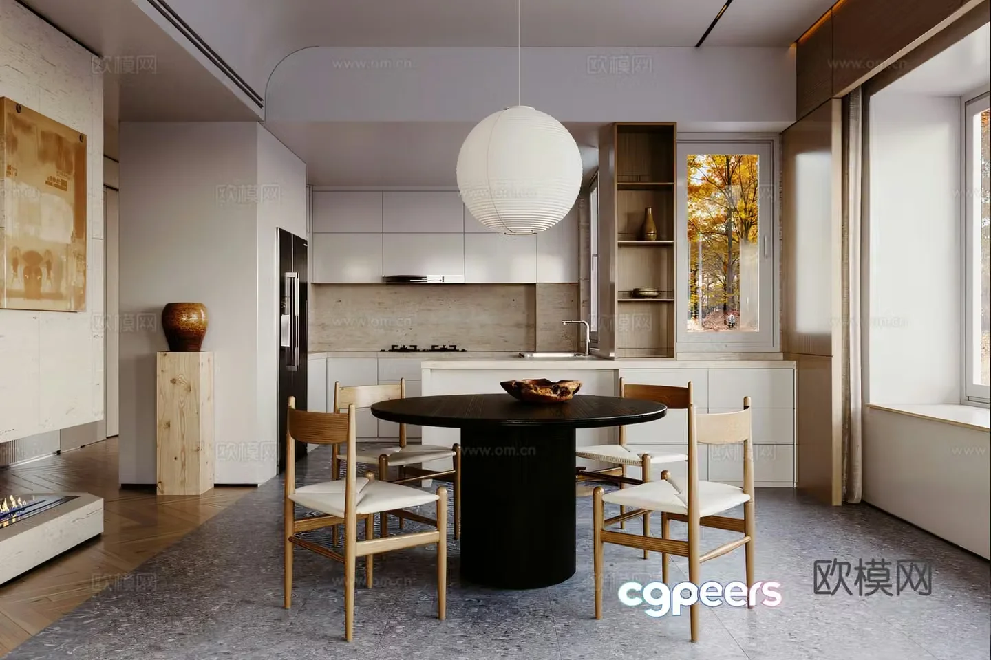 Modern restaurant 3d model