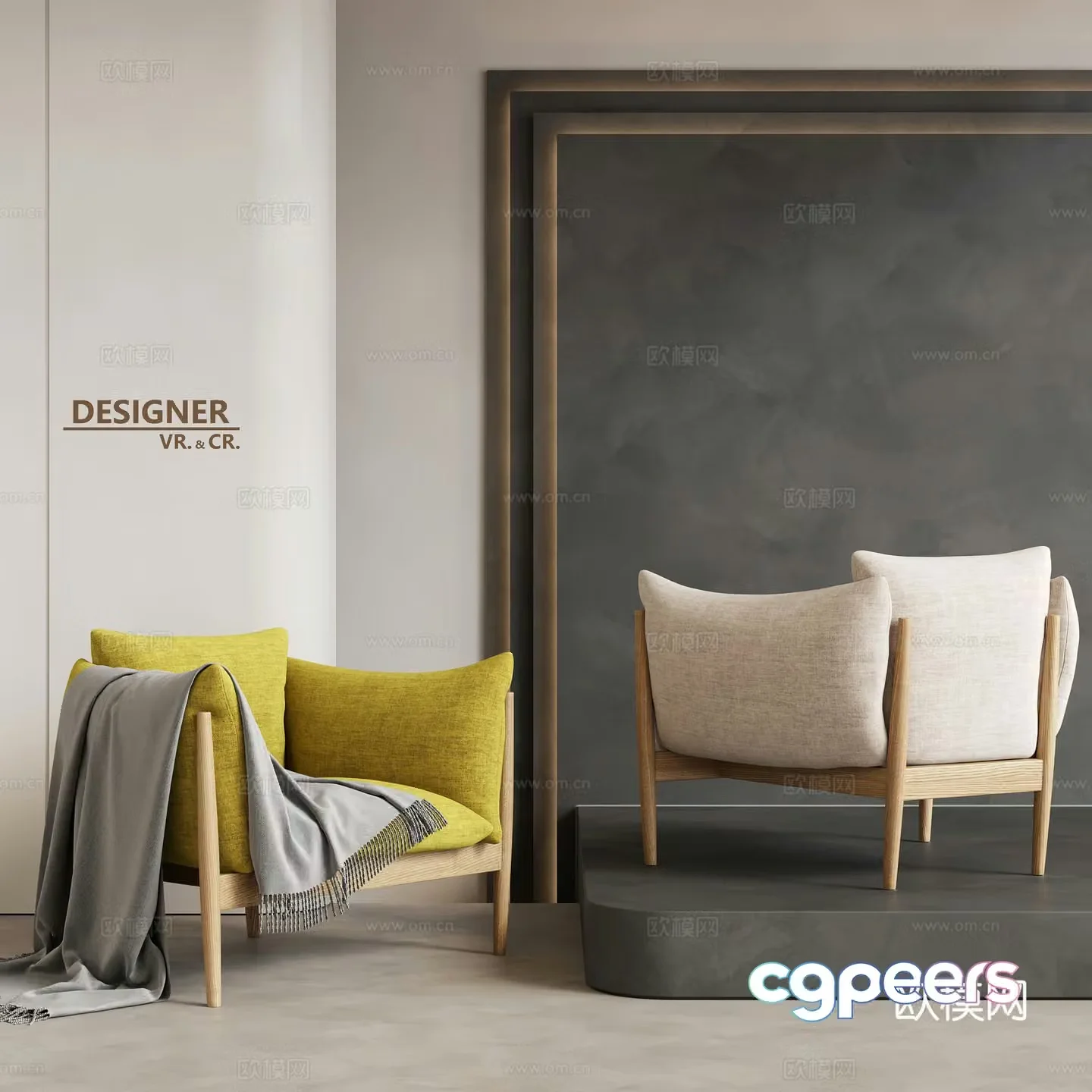 Modern sofa chair leisure chair 3d model