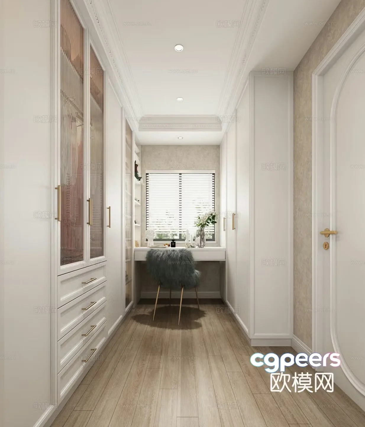 Modern American cloakroom 3d model