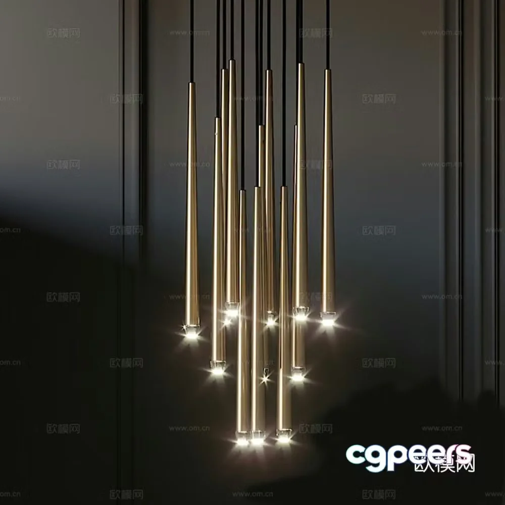 Lamps lighting decorative lamps chandeliers metal chandeliers 3D model