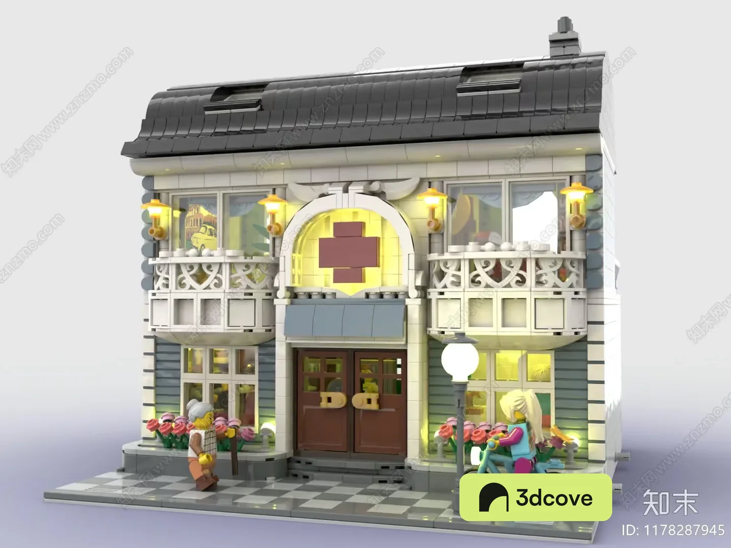 A Colorful Building Made Of Lego Bricks