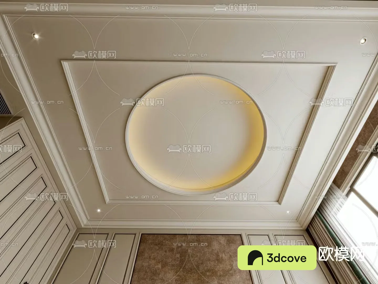 Simple European ceiling modeling ceiling