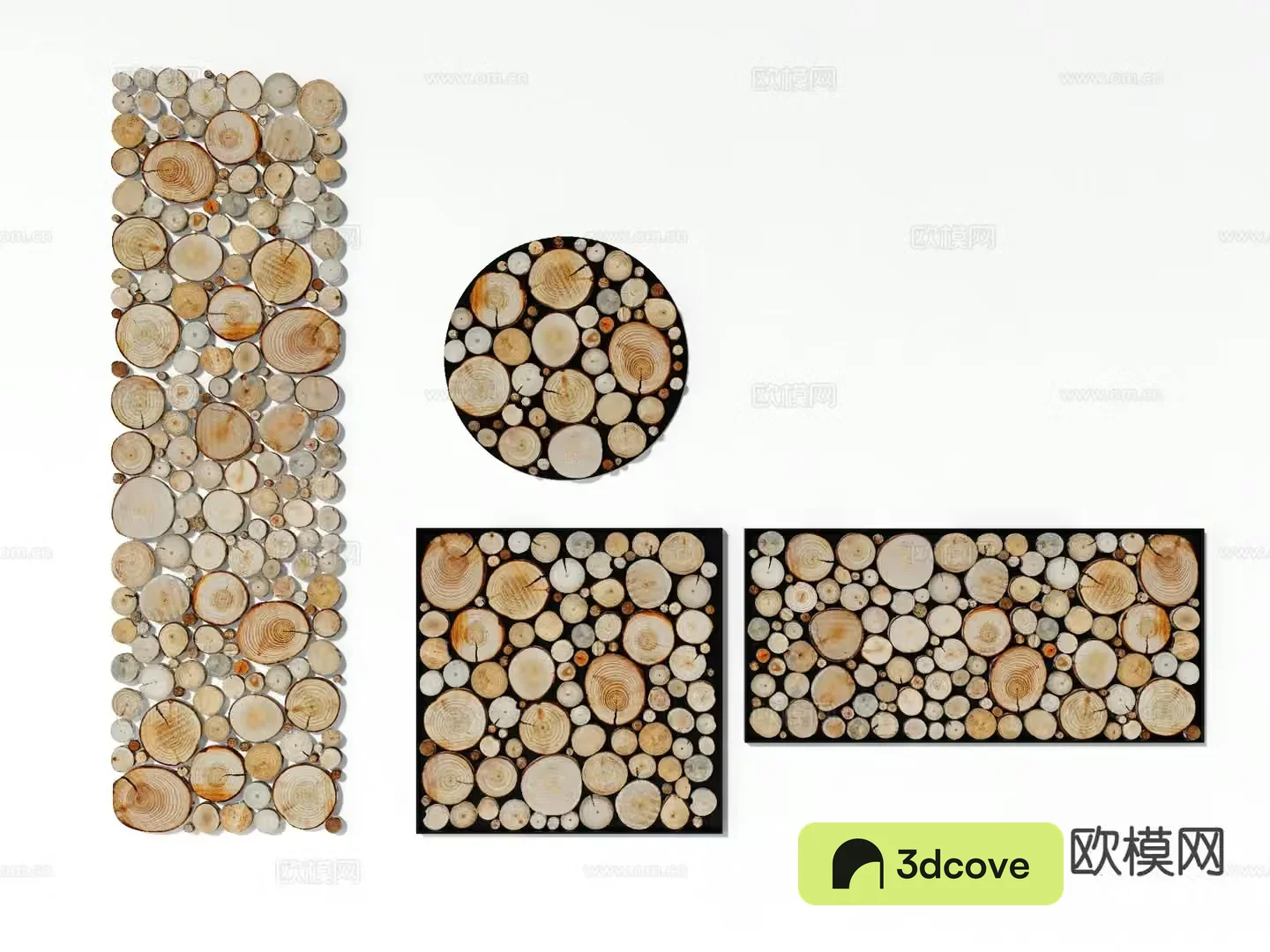 Log style hanging decorations wall decorations wood hanging decorations