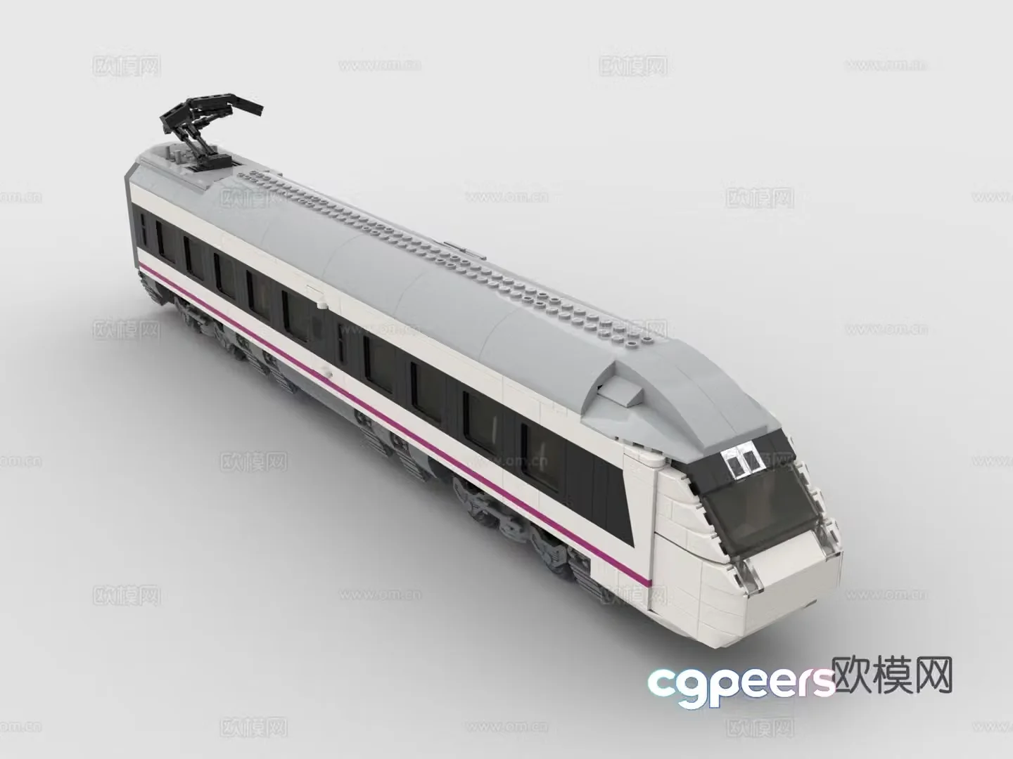 LEGO LEGO Toys Building Blocks High-speed Railway High-speed Train 3D Model