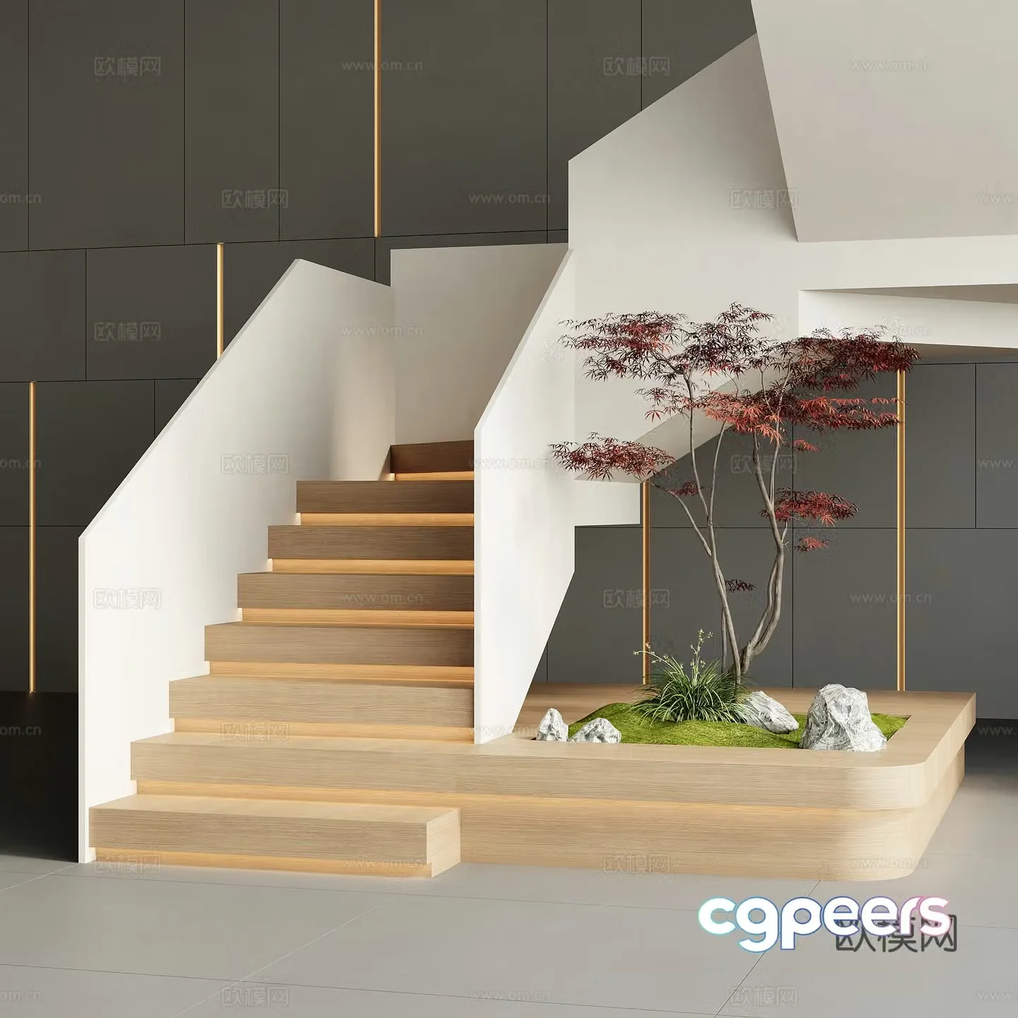 Modern staircase 3d model