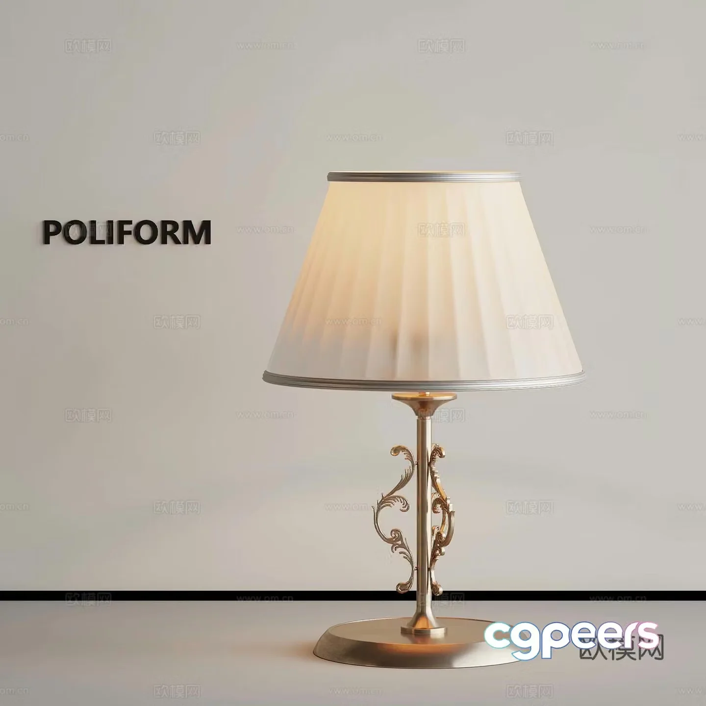 French desk lamp 3d model