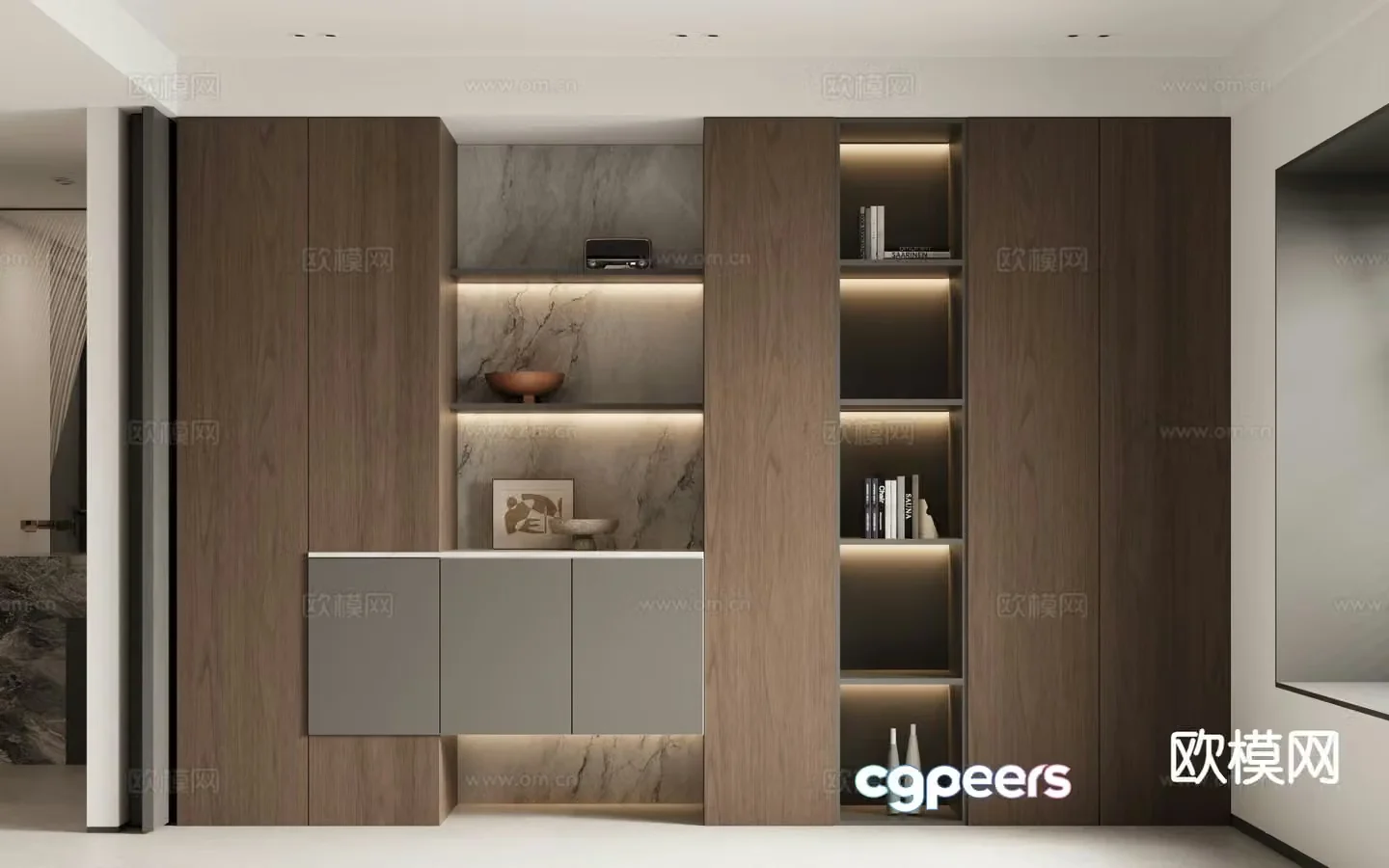 Italian decorative cabinet hall cabinet custom cabinet 3D model