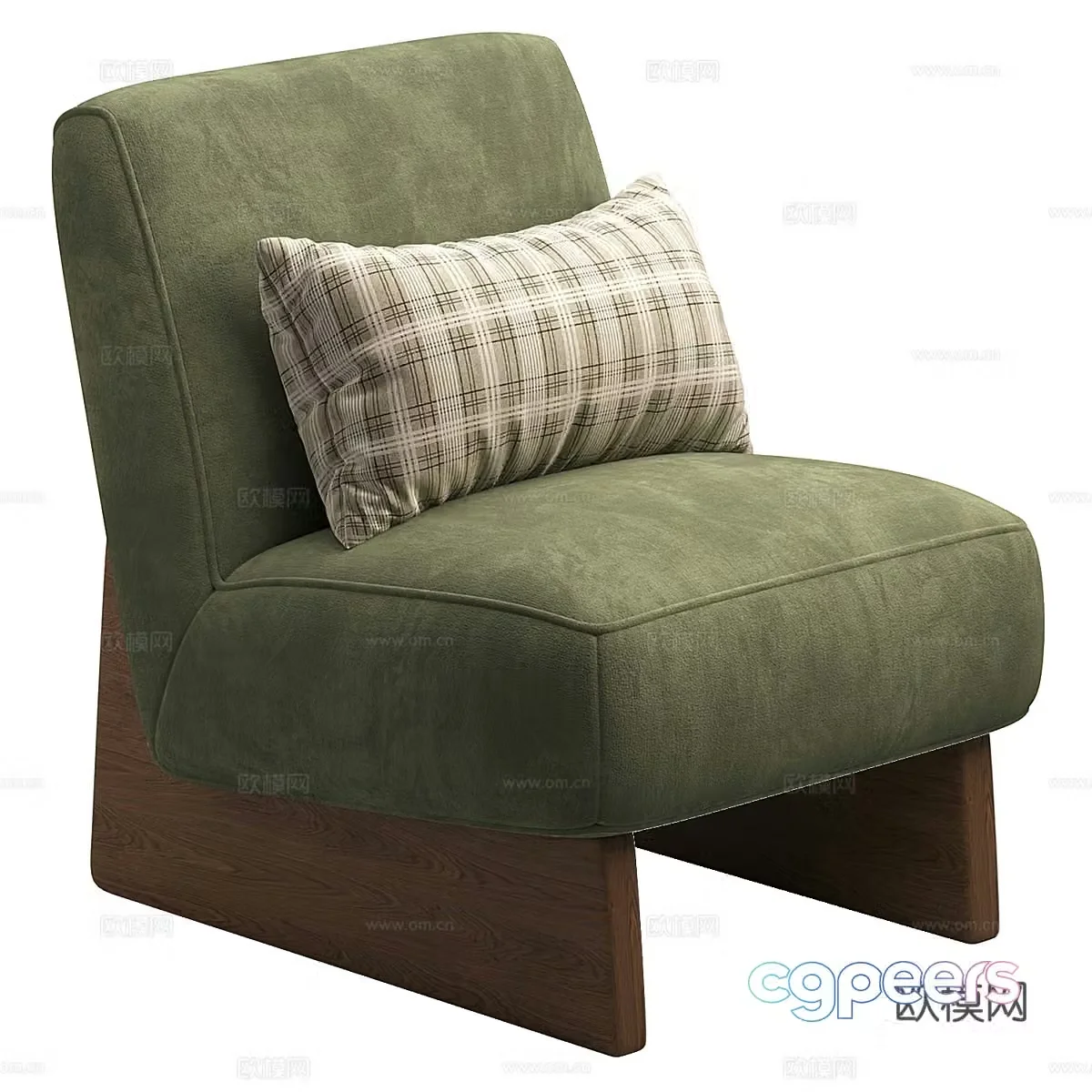 New Chinese style fabric sofa chair 3D model