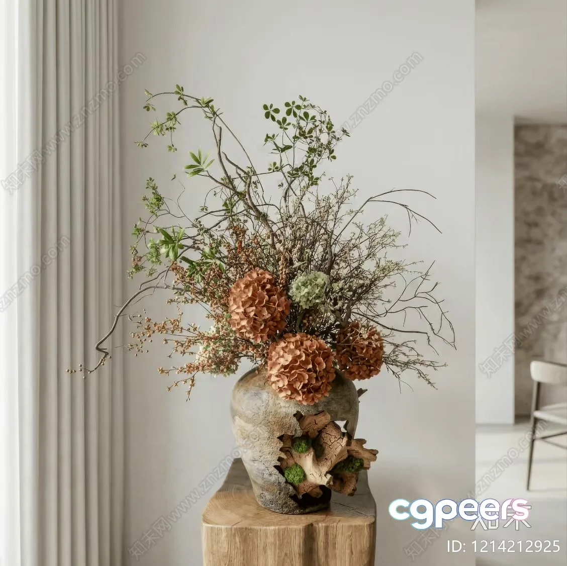 Modern Vase 3D Model – 17468 – VRAY Render