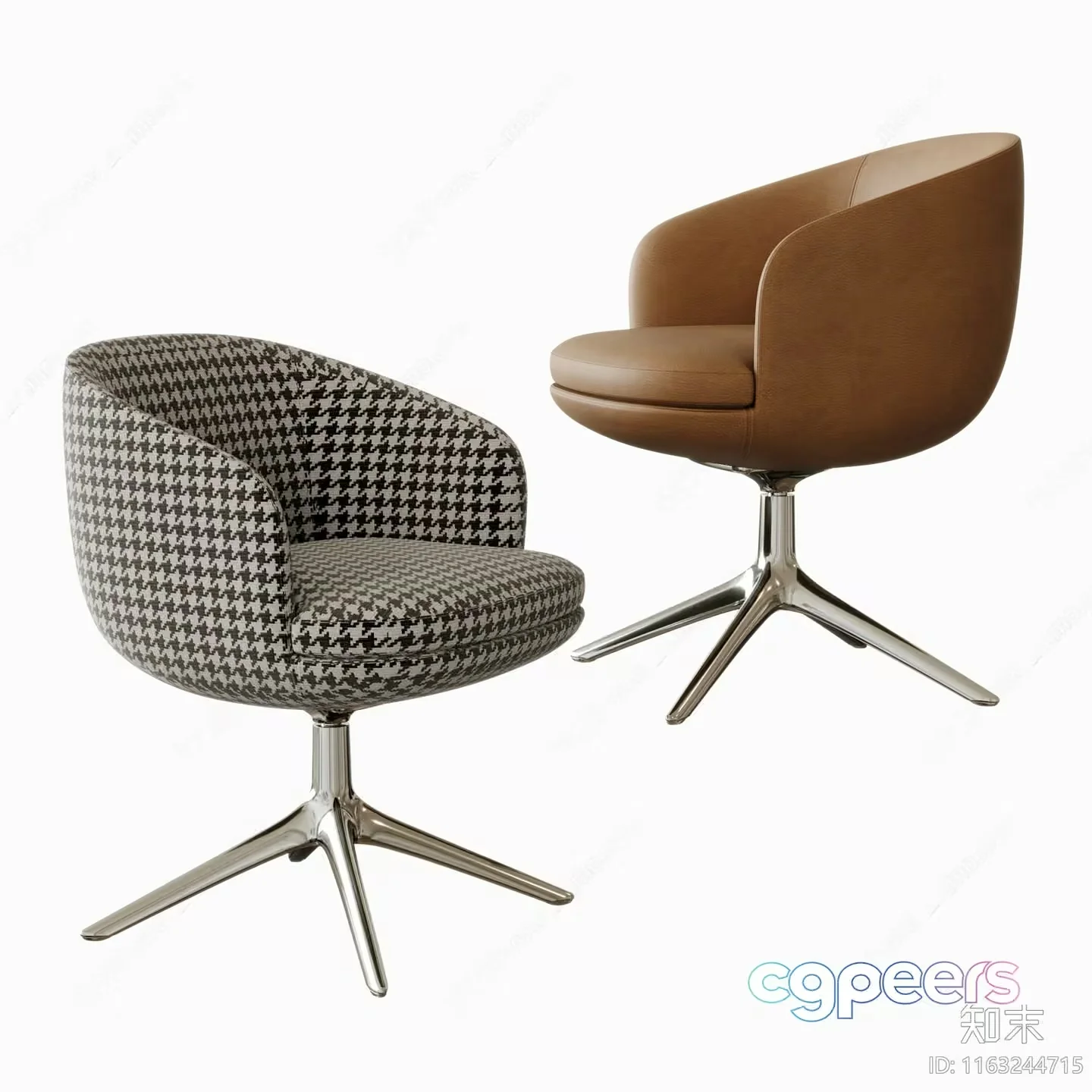 Two Office Chairs 3D Model – 10361 – VRAY Render