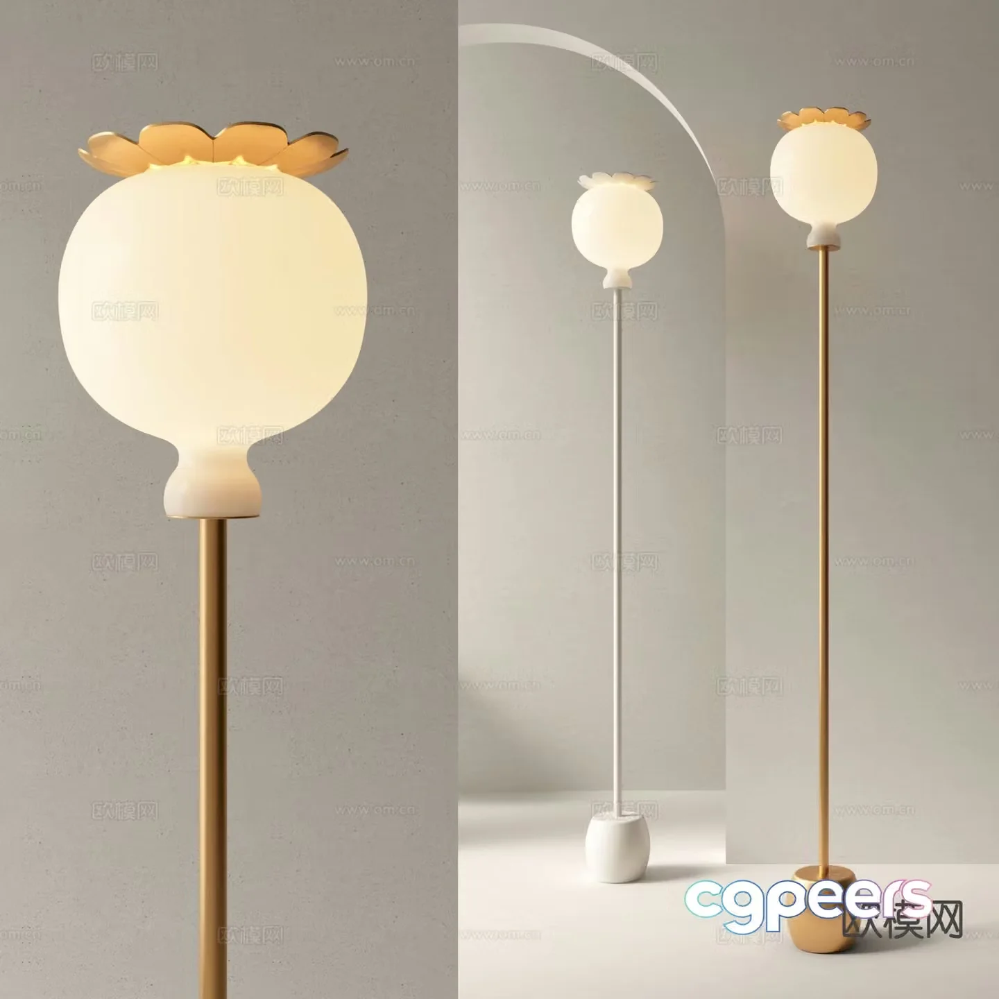 Creative floor lamp 3d model