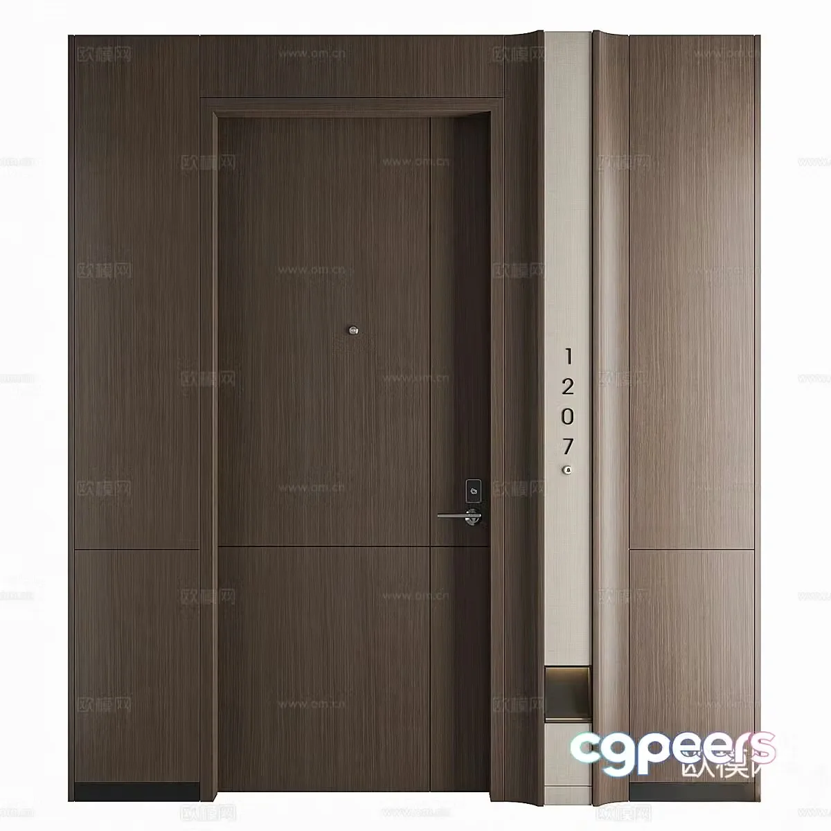 New Chinese style hotel room door 3d model