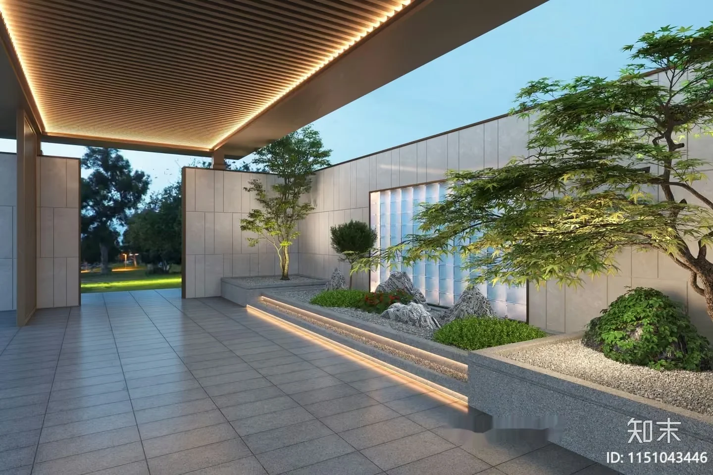 Modern Asian Garden 3D Model – 11193 – VRAY Render