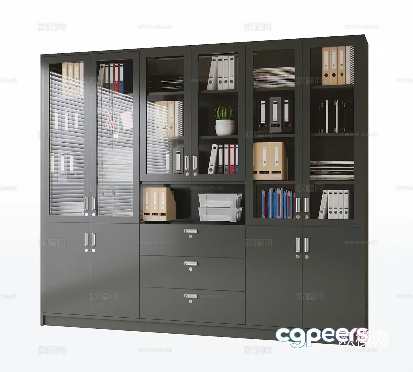 Modern filing cabinet filing cabinet information cabinet 3d model