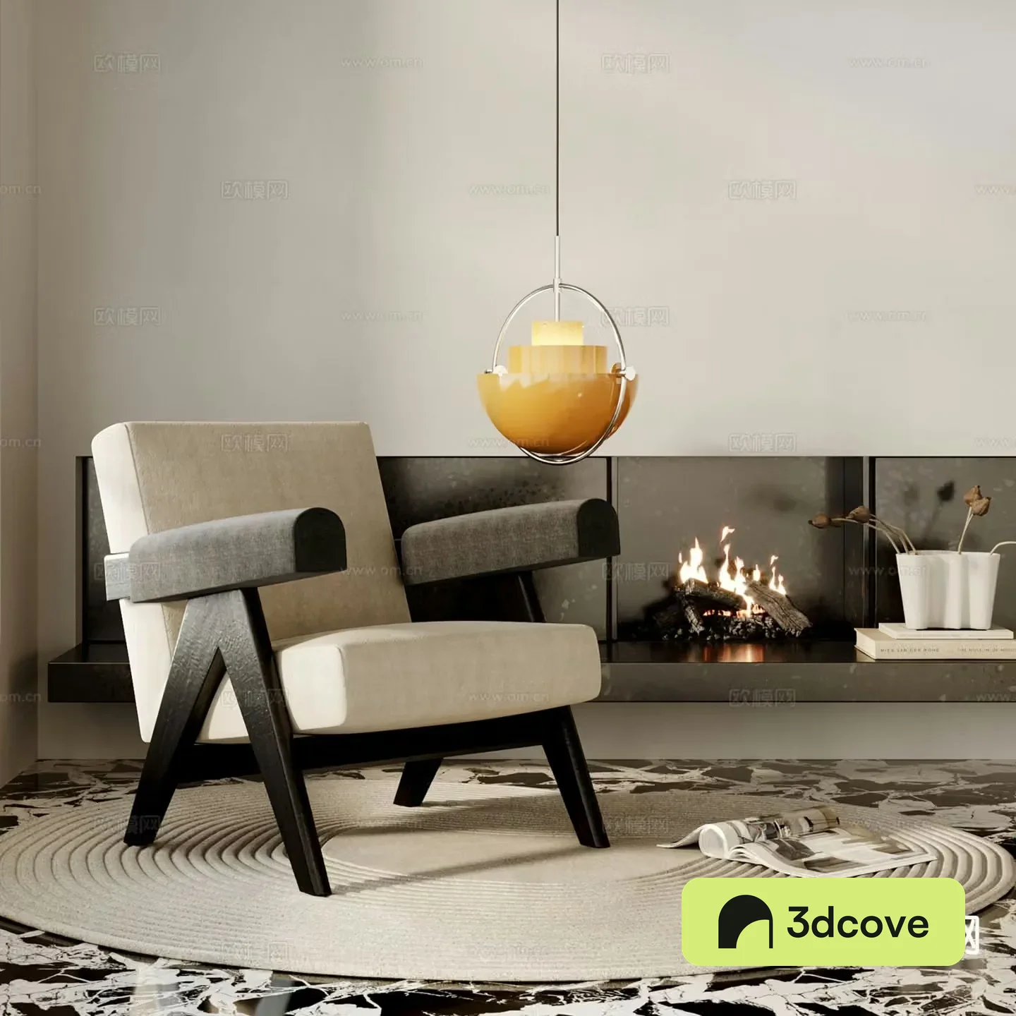 Wabi-sabi style leisure chair