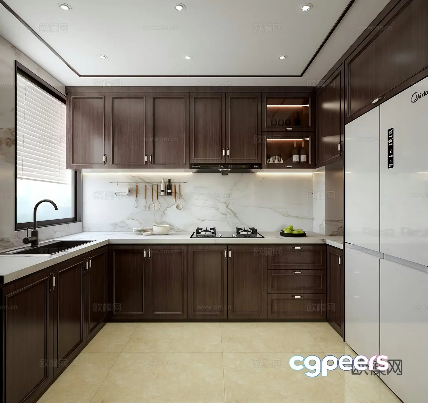New Chinese kitchen 3D model