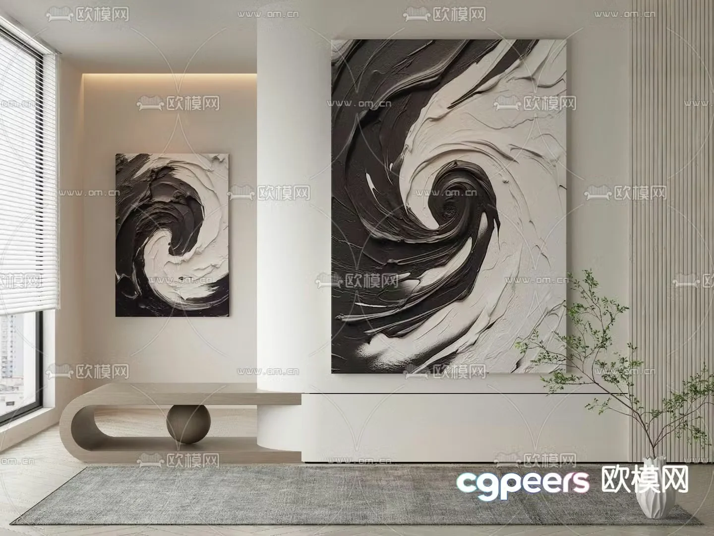Texture painting Abstract painting Decorative painting 3d model
