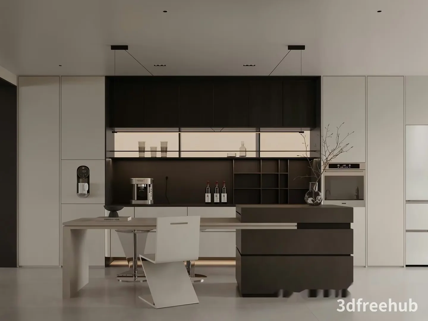 Modern Kitchen Design 3D Model – 18905 – VRAY Render