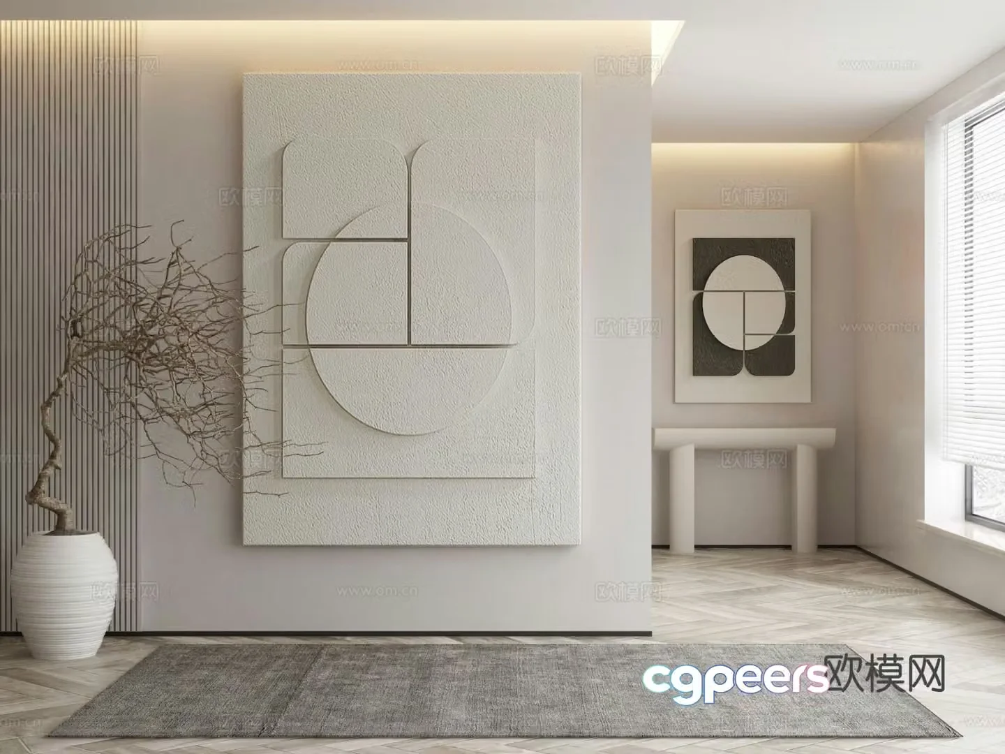Modern three-dimensional painting decorative painting 3d model