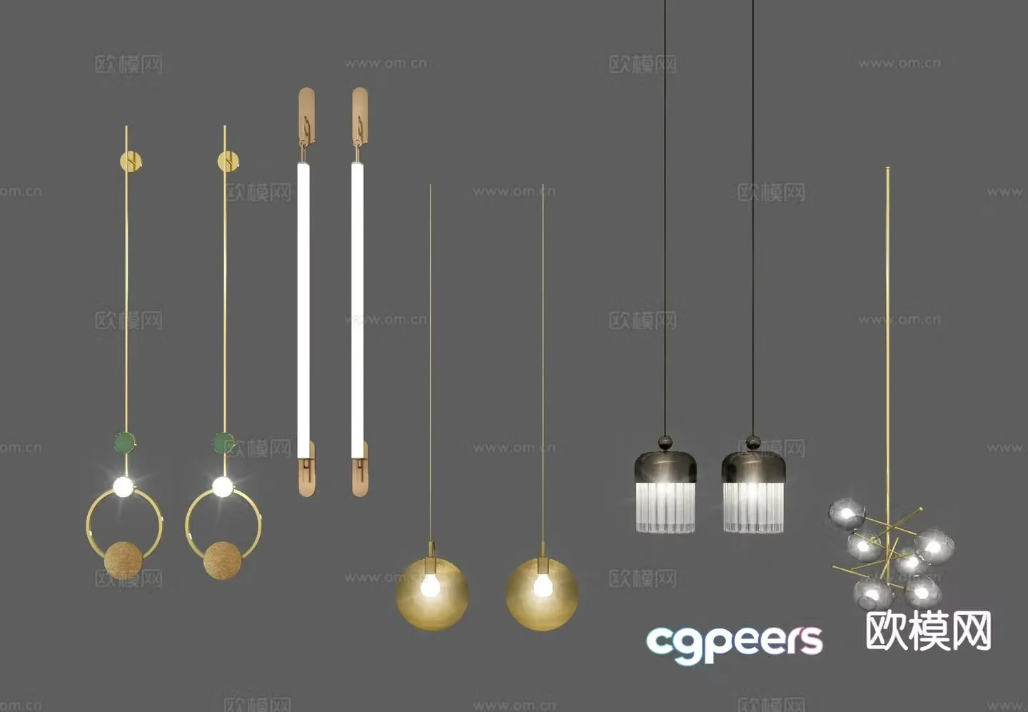 Light luxury small chandelier bedside small chandelier 3d model