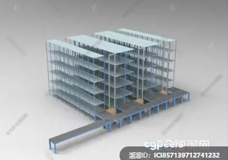 A 3D Building Model 3D Model – 6691 – VRAY Render