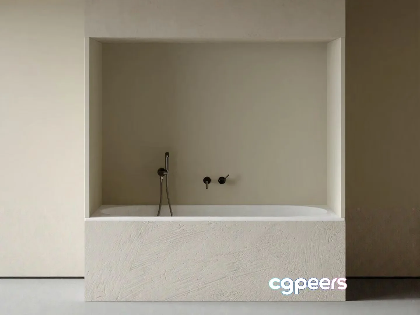 Modern Minimalist Bathtub 3D Model – 1391 – CORONA Render