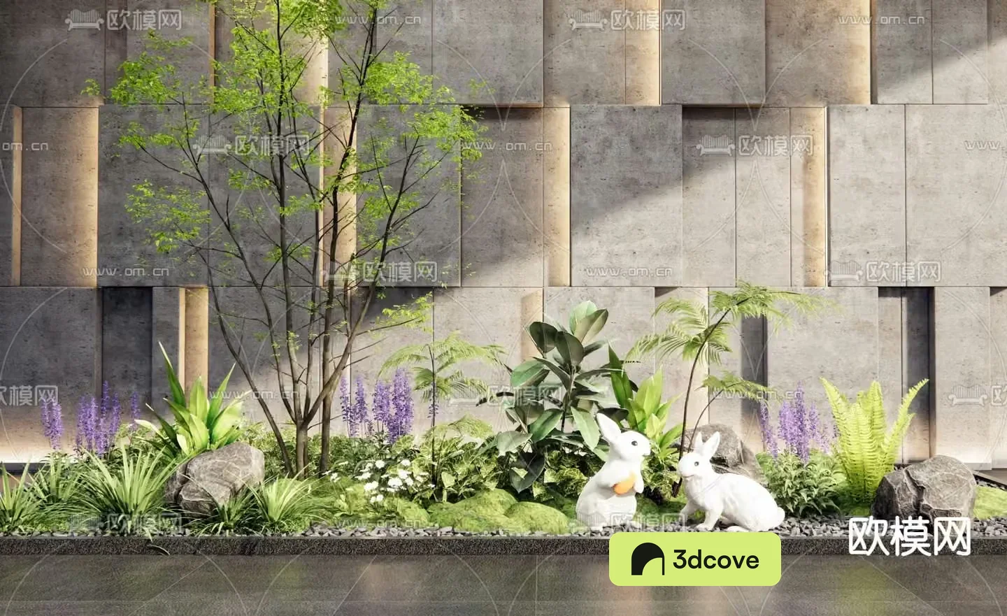 Indoor landscape plant landscaping courtyard sketch