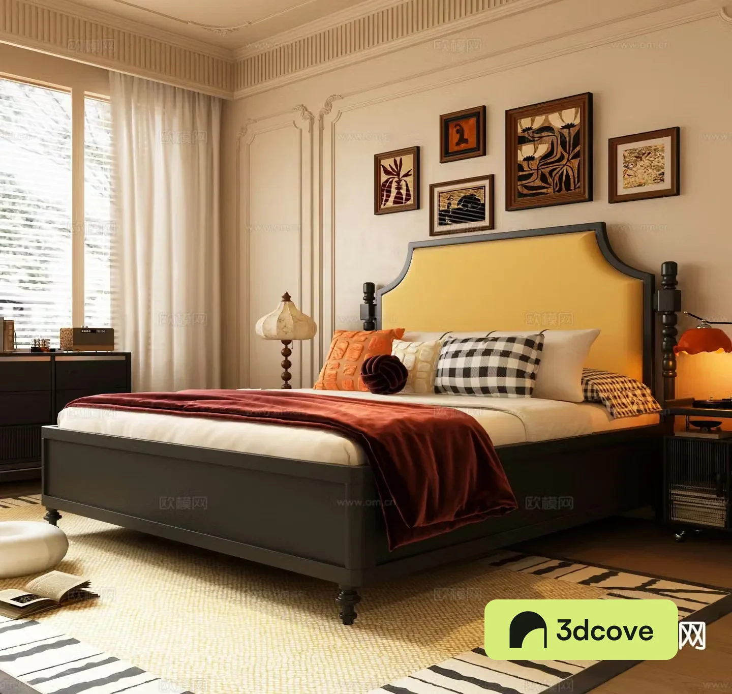 French double bed French medieval double bed