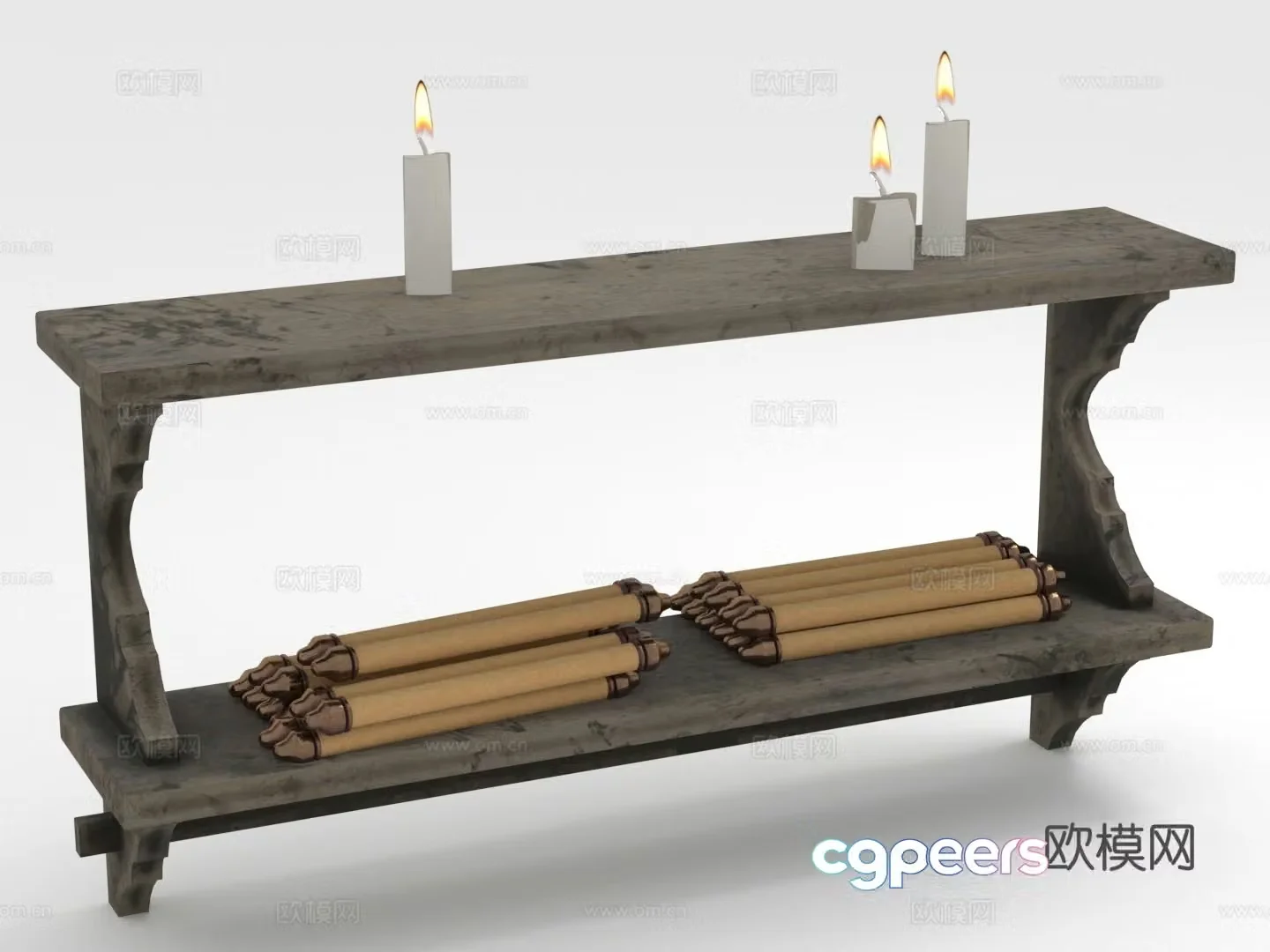 Shelf Bookshelf Display Shelf Bogu Shelf 3D Model