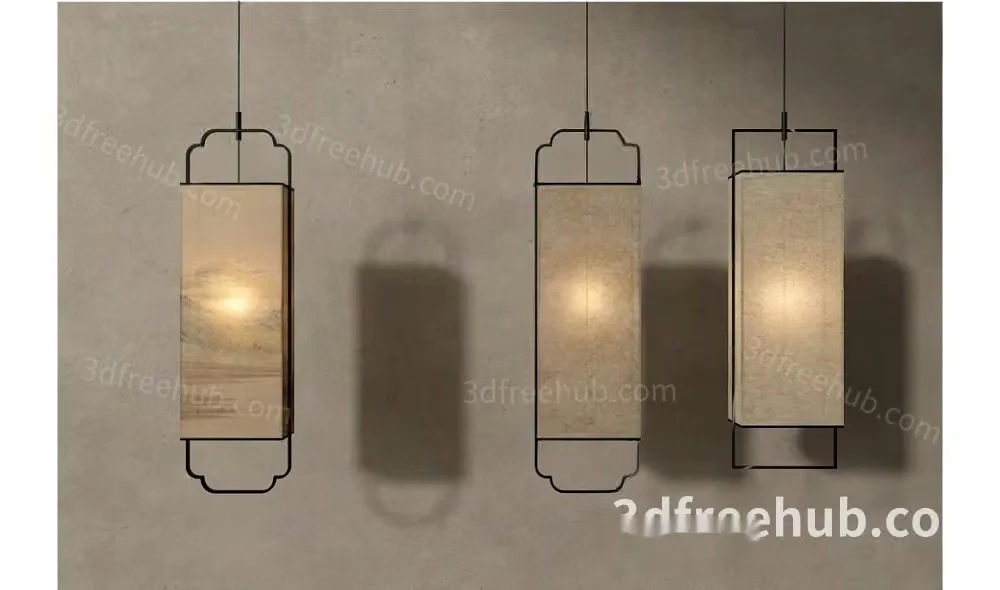 Modern Light Fixtures 3D Model – 19007 – VRAY Render