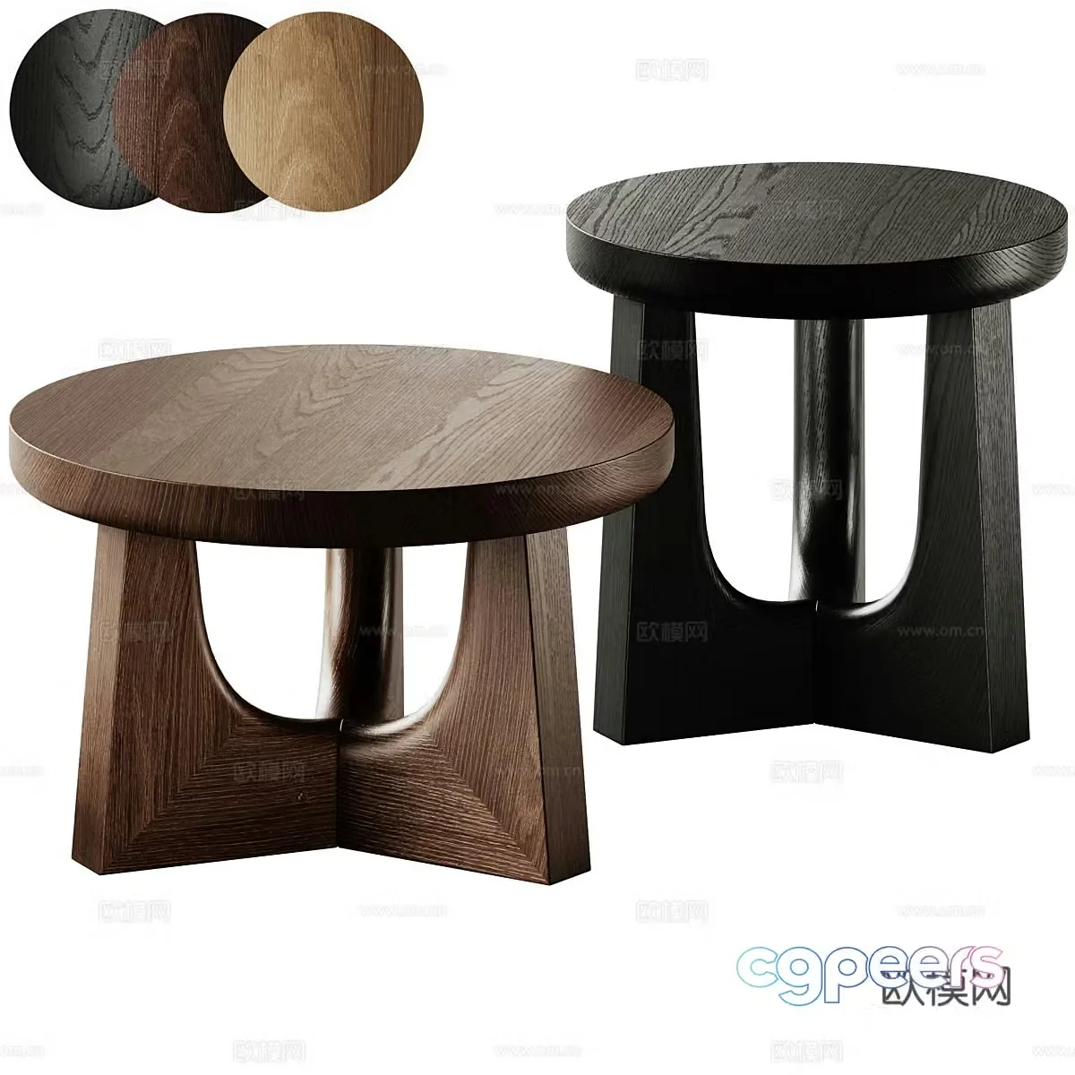 New Chinese Poliform Nara Wooden Coffee Table 3D Model