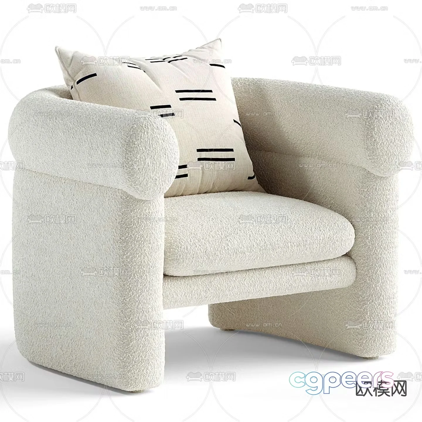 Single sofa 3d model