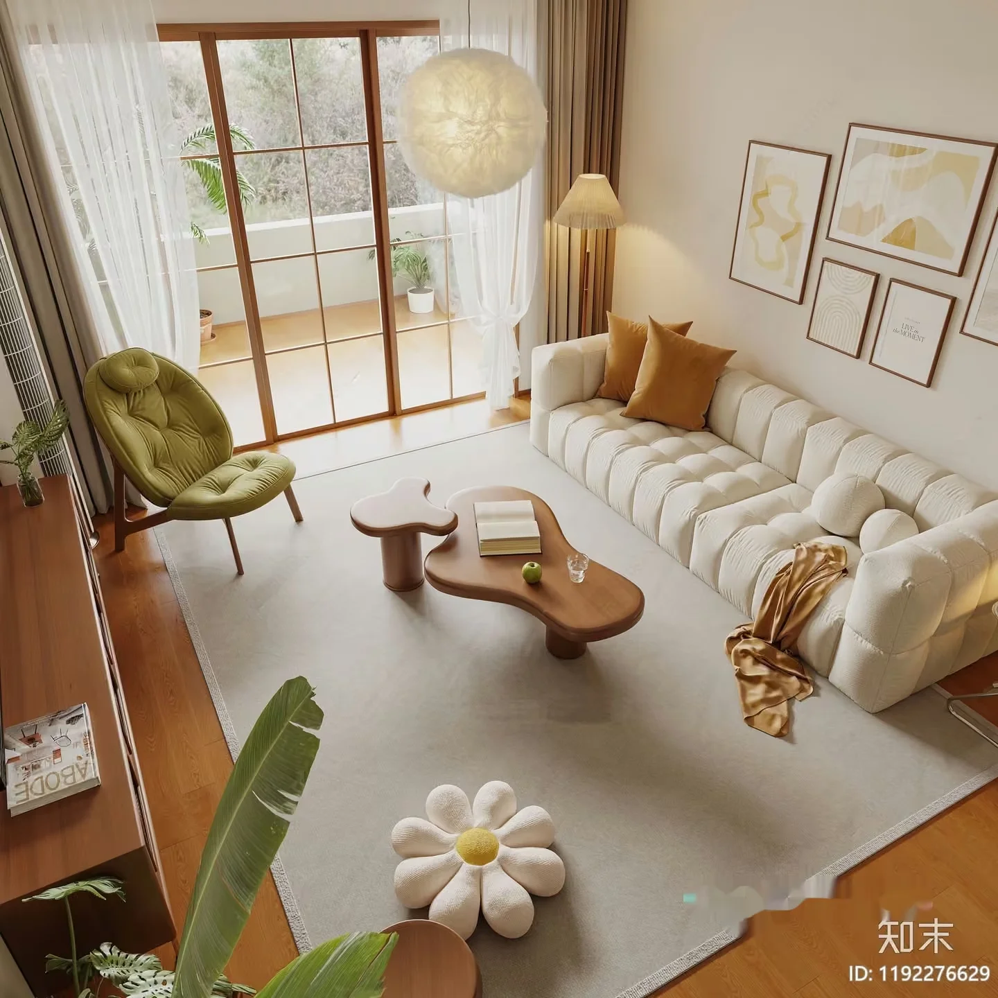 Modern Living Room 3D Model – 5185 – VRAY Render