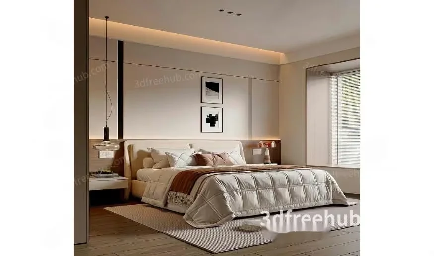 Cozy Bedroom 3D Model – 20905 – VRAY Render